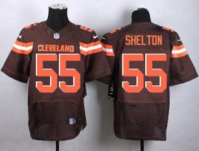 Jerseys Factory Cheap Nike Browns #55 Danny Shelton Brown Team C