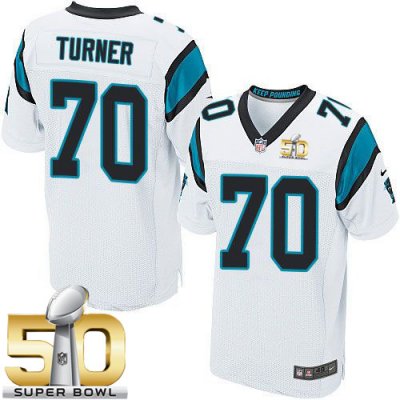 Jerseys Factory Cheap Nike Panthers #70 Trai Turner White Super