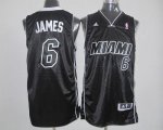 Jerseys Factory Cheap Revolution 30 Heat #6 LeBron James Black/W