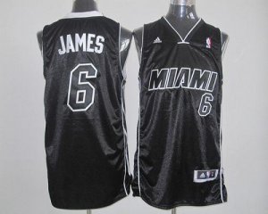 Jerseys Factory Cheap Revolution 30 Heat #6 LeBron James Black/W