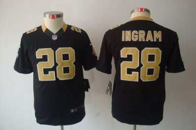 Jerseys Factory Cheap Nike Saints #28 Mark Ingram Black Team Col
