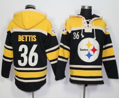 Jerseys Factory Cheap Nike Steelers #36 Jerome Bettis Black Sawy