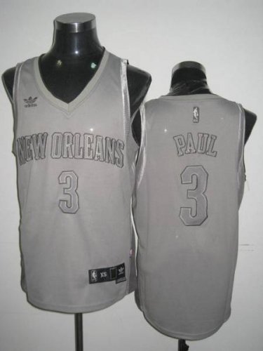 Jerseys Factory Cheap Hornets #3 Chris Paul Stitched Grey Annive