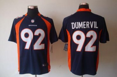 Jerseys Factory Cheap Nike Broncos #92 Elvis Dumervil Navy Blue