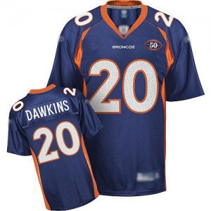 Jerseys Factory Cheap Broncos #20 Brian Dawkins Blue Team 50th A
