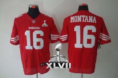 Jerseys Factory Cheap Nike 49ers #16 Joe Montana Red Team Color