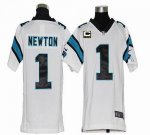 Jerseys Factory Cheap Nike Panthers #1 Cam Newton White With C P