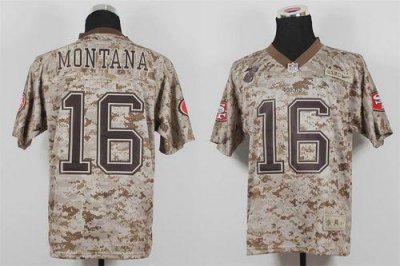 Jerseys Factory Cheap Nike 49ers #16 Joe Montana Camo USMC Men's