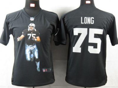 Jerseys Factory Cheap Nike Raiders #75 Howie Long Black Team Col