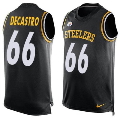 Jerseys Factory Cheap Nike Steelers #66 David DeCastro Black Tea