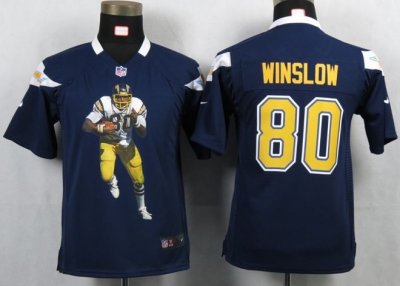 Jerseys Factory Cheap Nike Chargers #80 Kellen Winslow Navy Blue