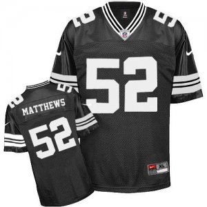 Jerseys Factory Cheap Nike Packers #52 Clay Matthews Black Shado