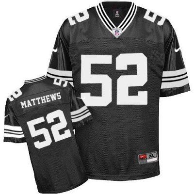 Jerseys Factory Cheap Nike Packers #52 Clay Matthews Black Shado