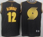 Jerseys Factory Cheap Blazers #12 Lamarcus Aldridge Black Precio