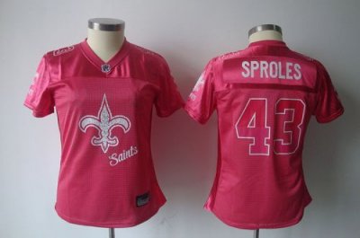 Jerseys Factory Cheap Saints #43 Darren Sproles Pink 2011 Women'