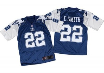 Jerseys Factory Cheap Nike Cowboys #22 Emmitt Smith Navy Blue/Wh
