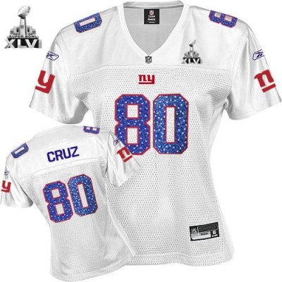 Jerseys Factory Cheap Giants #80 Victor Cruz White Women's Sweet