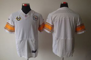 Jerseys Factory Cheap Nike Steelers Blank White With 80TH Patch