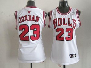 Jerseys Factory Cheap Bulls #23 Michael Jordan White Women's Hom