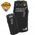 Jerseys Factory Cheap Heat Finals Patch #1 Chris Bosh Black Shad