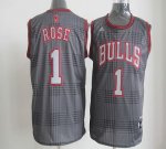 Jerseys Factory Cheap Bulls #1 Derrick Rose Black Rhythm Fashion