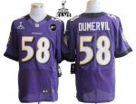 Jerseys Factory Cheap Nike Ravens #58 Elvis Dumervil Purple Team