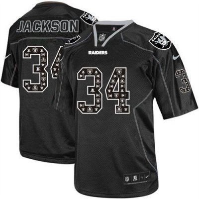 Jerseys Factory Cheap Nike Raiders #34 Bo Jackson New Lights Out