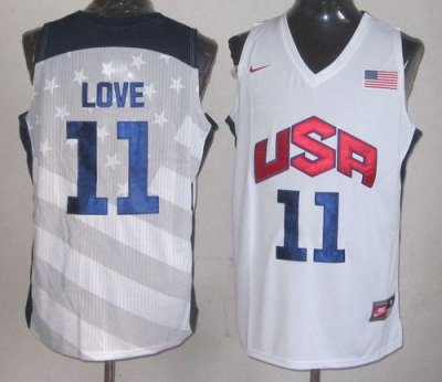 Jerseys Factory Cheap Nike Team USA #11 Kevin Love White 2012 Ol