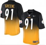 Jerseys Factory Cheap Nike Steelers #91 Kevin Greene Black/Gold
