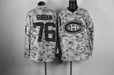 Jerseys Factory Cheap Canadiens #76 PK Subban Camo Embroidered N
