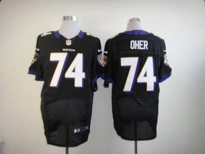 Jerseys Factory Cheap Nike Ravens #74 Michael Oher Black Alterna