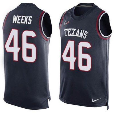 Jerseys Factory Cheap Nike Texans #46 Jon Weeks Navy Blue Team C