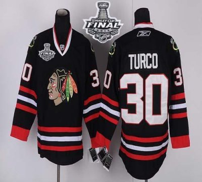 Jerseys Factory Cheap Blackhawks #30 Marty Turco Black With Stan