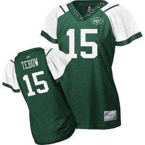 Jerseys Factory Cheap Jets #15 Tim Tebow Green Women's Field Fli