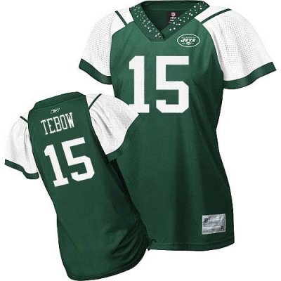 Jerseys Factory Cheap Jets #15 Tim Tebow Green Women's Field Fli