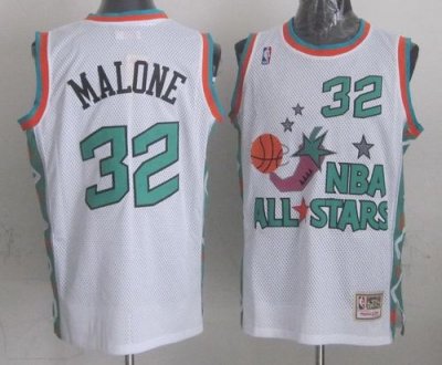 Jerseys Factory Cheap Mitchell And Ness Jazz #32 Karl Malone Whi