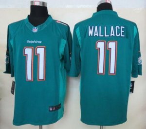 Jerseys Factory Cheap Nike Dolphins #11 Mike Wallace Aqua Green