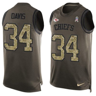 Jerseys Factory Cheap Nike Chiefs #34 Knile Davis Green Men's St