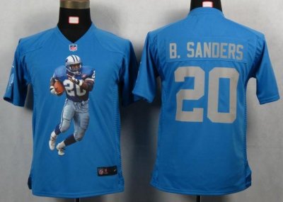 Jerseys Factory Cheap Nike Lions #20 Barry Sanders Light Blue Te