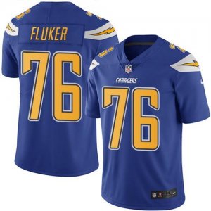 Jerseys Factory Cheap Nike Chargers #76 D.J. Fluker Electric Blu