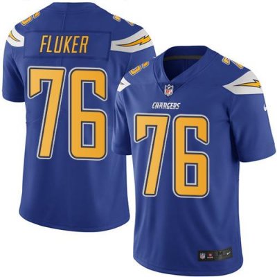 Jerseys Factory Cheap Nike Chargers #76 D.J. Fluker Electric Blu