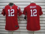 Jerseys Factory Cheap Nike Patriots #12 Tom Brady Red Alternate
