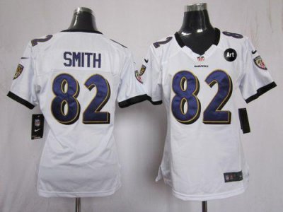 Jerseys Factory Cheap Nike Ravens #82 Torrey Smith White With Ar