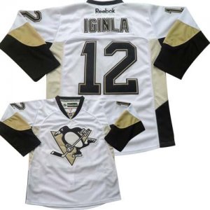 Jerseys Factory Cheap Penguins #12 Jarome Iginla White Embroider