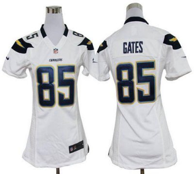 Jerseys Factory Cheap Nike Chargers #85 Antonio Gates White Wome