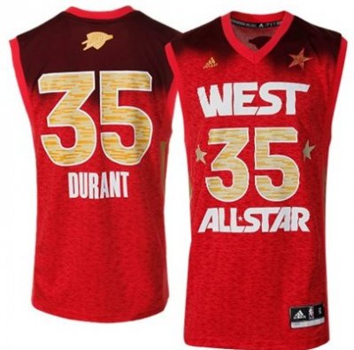 Jerseys Factory Cheap 2012 All Star Thunder #35 Kevin Durant Red
