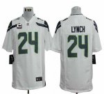 Jerseys Factory Cheap Nike Seahawks #24 Marshawn Lynch White Wit