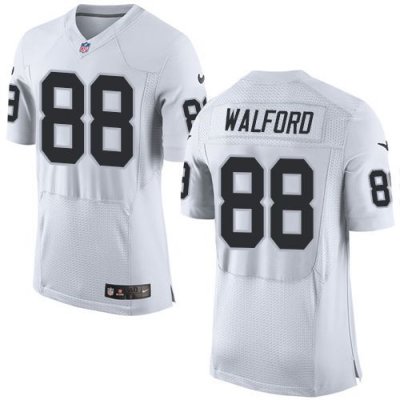 Jerseys Factory Cheap Nike Raiders #88 Clive Walford White Men's