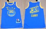 Jerseys Factory Cheap Warriors #30 Stephen Curry Blue Throwback