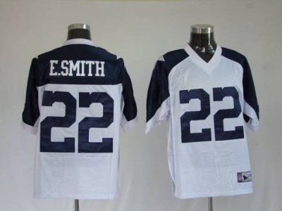 Jerseys Factory Cheap Cowboys #22 Emmitt Smith White Thanksgivin